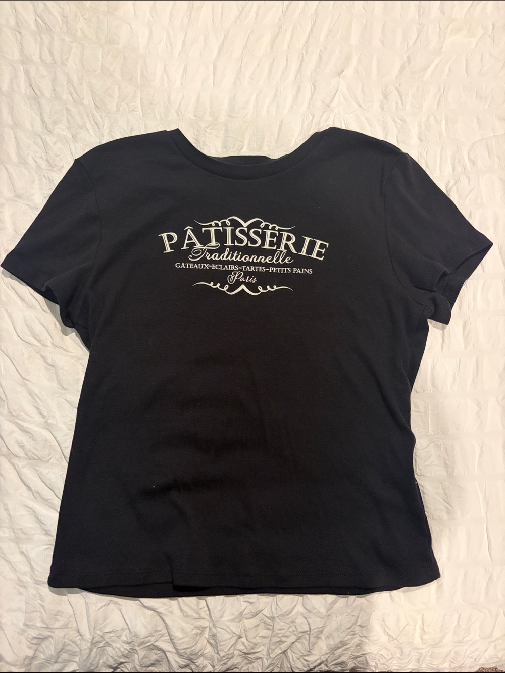 H&M Black Pâtisserie Graphic Short Sleeve Tee